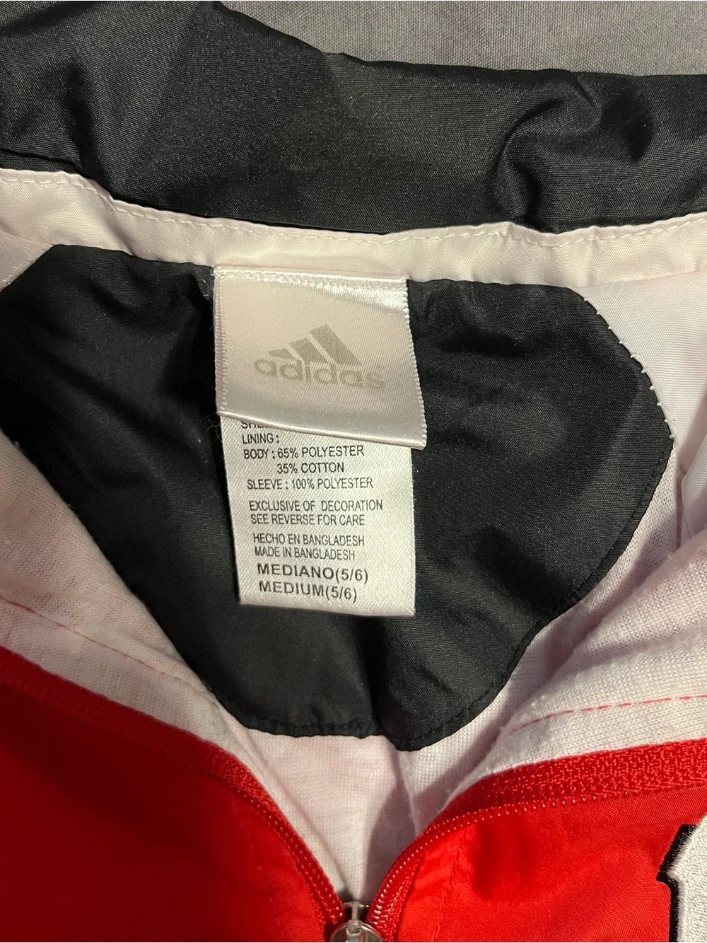 Kids Adidas Wisconsin Badgers Red Windbreaker Jacket, size medium 5/6